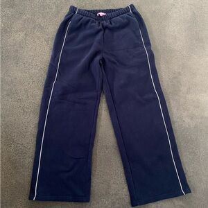 Edikted Navy Blue Straight Leg Sweatpants